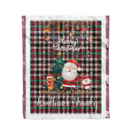 Personalized Gift Tartan Plaid Blanket Clan Borthwick Ancient With Funny Santa Snowman Reindeer Merry Christmas Fleece Blanket, Home Living Room, Plaid Blanket, Tartan Blanket, Scottish Blanket, Buffalo fleece blanket, Christmas Blanket