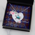Sea Turtle Necklace Gift for My Beautiful Girlfriend Valentines Necklace Clan Home Modern Tartan Blue Turtle Necklace