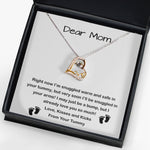 Love Dancing Necklace - Mom Necklace, Mom To Be Necklace, Pregnancy Gift For Mom To Be, Mommy Present From Unborn Baby, Gift For Expecting Moms