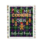 Personalized Gift Tartan Plaid Blanket Clan Sutherland With Christmas Cookie Baking Crew Christmas Gift Blanket, Plaid Blanket, Christmas Fleece Blanket, Christmas Blanket, Tartan Blanket, Scottish Blanket, Scotland Blanket, Family Name Blanket, Custom Blanket, Personalized Blanket