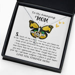 Cross Dancing Necklace - Mom Necklace Gift - To My Amazing Mom - From Son - Beautiful Gift Set Mom Necklace