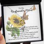 Sunflower Pendant Necklace - Mom Necklace, Mother-In-Law Necklace, Gift To My Boyfriend's Mom Necklace, Mother's Day Gift