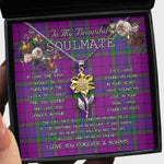 To My Beautiful Soulmate Sunflower Necklace In Your Eyes I Have Found My Home Clan Wardlaw Tartan Jewelry For Girlfriend
