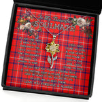 To My Beautiful Soulmate Sunflower Necklace In Your Eyes I Have Found My Home Clan Rose Tartan Jewelry For Girlfriend, Tartan Sunflower Pendant Necklace, Scottish Tartan Jewelry, valentine necklace, necklace girlfriend, necklace for wife, cute necklaces for girlfriend, jewelry for girlfriend, to my soulmate necklace, to my future wife necklace
