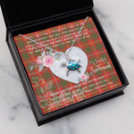 Sea Turtle Necklace Gift for My Beautiful Girlfriend Valentines Necklace Clan Bruce Tartan Blue Turtle Necklace