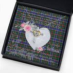 Gift For My Beautiful Girlfriend Necklace Valentine Necklace Clan Ogilvie Hunting Modern Tartan Cross Dancing Necklace Scottish Tartan Jewelry