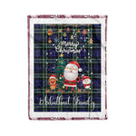 Personalized Gift Tartan Plaid Blanket Clan Arbuthnot With Funny Santa Snowman Reindeer Merry Christmas Fleece Blanket, Home Living Room, Plaid Blanket, Tartan Blanket, Scottish Blanket, Buffalo fleece blanket, Christmas Blanket