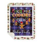 Personalized Gift Tartan Plaid Blanket Clan Dunlop Modern With Christmas Cookie Baking Crew Christmas Gift Sherpa Blanket, tartan sherpa blanket,buffalo plaid sherpa blanket,christmas sherpa blanket,Christmas Throw Blanket,green plaid sherpa blanket,green sherpa blanket