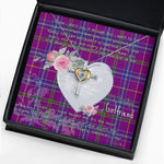Gift For My Beautiful Girlfriend Necklace Valentine Necklace Clan Jackson Tartan Cross Dancing Necklace Scottish Tartan Jewelry