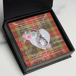 Rising Phoenix Necklace - Valentine Necklace Clan Buchanan Old Set Weathered Tartan Gift for Girlfriend, Gift for My Wife Rising Phoenix Necklace