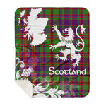Sherpa Blanket - Tartan Blanket Thistle and Lion Scottish Clan MacIntyre Of Glenorchy Plaid Blanket, plaid sherpa blanket queen,purple sherpa blanket,queen sherpa blanket,queen size sherpa blanket,red sherpa blanket,scottish tartan blankets,sherpa blanket,sherpa christmas blanket
