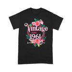 Womens Birthday Gift Born In June 1961 Flowers Birthday Gift Birthday Shirt 60th birthday gifts - Scotstee Shop