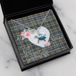 Sea Turtle Necklace Gift for My Beautiful Girlfriend Valentines Necklace Clan Scott Green Modern Tartan Blue Turtle Necklace