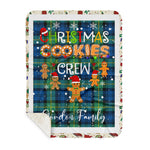 Personalized Gift Tartan Plaid Blanket Clan Gordon Ancient With Christmas Cookie Baking Crew Christmas Gift Sherpa Blanket, tartan sherpa blanket,buffalo plaid sherpa blanket,christmas sherpa blanket,Christmas Throw Blanket,green plaid sherpa blanket,green sherpa blanket
