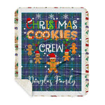 Personalized Gift Tartan Plaid Blanket Clan Douglas With Christmas Cookie Baking Crew Christmas Gift Sherpa Blanket, tartan sherpa blanket,buffalo plaid sherpa blanket,christmas sherpa blanket,Christmas Throw Blanket,green plaid sherpa blanket,green sherpa blanket