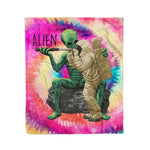 Scotstee Shop - Scotstee Shop Blanket Alien And Humans - You Must Believe Alien Rainbow Hippie Fleece Blanket