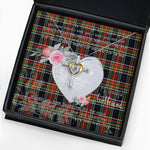 Gift For My Beautiful Girlfriend Necklace Valentine Necklace Clan Fulton Tartan Cross Dancing Necklace Scottish Tartan Jewelry