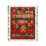 Personalized Gift Tartan Plaid Blanket Clan MacQuarrie With Christmas Cookie Baking Crew Christmas Gift Blanket, Plaid Blanket, Christmas Fleece Blanket, Christmas Blanket, Tartan Blanket, Scottish Blanket, Scotland Blanket, Family Name Blanket, Custom Blanket, Personalized Blanket
