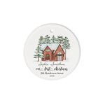 Scotstee Shop - Custom Name Family Winter Night First Christmas in Our New Home Ceramic Ornament