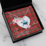 Sea Turtle Necklace Gift for My Beautiful Girlfriend Valentines Necklace Clan Matheson Tartan Blue Turtle Necklace
