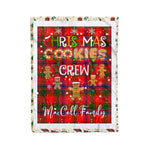 Personalized Gift Tartan Plaid Blanket Clan MacColl With Christmas Cookie Baking Crew Christmas Gift Blanket, Plaid Blanket, Christmas Fleece Blanket, Christmas Blanket, Tartan Blanket, Scottish Blanket, Scotland Blanket, Family Name Blanket, Custom Blanket, Personalized Blanket