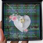 Gift For My Beautiful Girlfriend Necklace Valentine Necklace Clan Davidson Ancient Tartan Cross Dancing Necklace Scottish Tartan Jewelry