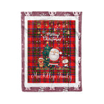 Personalized Gift Tartan Plaid Blanket Clan MacKillop With Funny Santa Snowman Reindeer Merry Christmas Fleece Blanket, Home Living Room, Plaid Blanket, Tartan Blanket, Scottish Blanket, Buffalo fleece blanket, Christmas Blanket