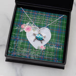 Sea Turtle Necklace Gift for My Beautiful Girlfriend Valentines Necklace Clan Duncan Ancient Tartan Blue Turtle Necklace