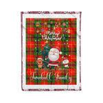 Personalized Gift Tartan Plaid Blanket Clan Turnbull With Funny Santa Snowman Reindeer Merry Christmas Fleece Blanket, Home Living Room, Plaid Blanket, Tartan Blanket, Scottish Blanket, Buffalo fleece blanket, Christmas Blanket