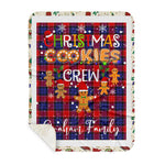 Personalized Gift Tartan Plaid Blanket Clan Graham of Menteith Red With Christmas Cookie Baking Crew Christmas Gift Sherpa Blanket, tartan sherpa blanket,buffalo plaid sherpa blanket,christmas sherpa blanket,Christmas Throw Blanket,green plaid sherpa blanket,green sherpa blanket
