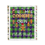 Personalized Gift Tartan Plaid Blanket Clan Colville With Christmas Cookie Baking Crew Christmas Gift Blanket, Plaid Blanket, Christmas Fleece Blanket, Christmas Blanket, Tartan Blanket, Scottish Blanket, Scotland Blanket, Family Name Blanket, Custom Blanket, Personalized Blanket