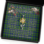 To My Beautiful Soulmate Sunflower Necklace In Your Eyes I Have Found My Home Clan Dickson Tartan Jewelry For Girlfriend, Tartan Sunflower Pendant Necklace, Scottish Tartan Jewelry, valentine necklace, necklace girlfriend, necklace for wife, cute necklaces for girlfriend, jewelry for girlfriend, to my soulmate necklace, to my future wife necklace