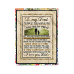 Scotstee Shop - Fleece Blanket - Fathers Day Gift Love A Girl More than Her Dad Fleece Blanket