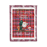 Personalized Gift Tartan Plaid Blanket Clan Meikle With Funny Santa Snowman Reindeer Merry Christmas Fleece Blanket, Home Living Room, Plaid Blanket, Tartan Blanket, Scottish Blanket, Buffalo fleece blanket, Christmas Blanket