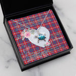 Sea Turtle Necklace Gift for My Beautiful Girlfriend Valentines Necklace Clan Galloway Red Tartan Blue Turtle Necklace