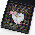 Gift For My Beautiful Girlfriend Necklace Valentine Necklace Clan Clelland Tartan Cross Dancing Necklace Scottish Tartan Jewelry