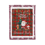 Personalized Gift Tartan Plaid Blanket Clan Drummond Of Perth With Funny Santa Snowman Reindeer Merry Christmas Fleece Blanket, Home Living Room, Plaid Blanket, Tartan Blanket, Scottish Blanket, Buffalo fleece blanket, Christmas Blanket