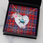 Sea Turtle Necklace Gift for My Beautiful Girlfriend Valentines Necklace Clan Wishart Tartan Blue Turtle Necklace