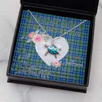Sea Turtle Necklace Gift for My Beautiful Girlfriend Valentines Necklace Clan Keith Tartan Blue Turtle Necklace