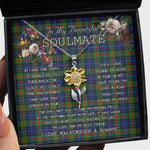 To My Beautiful Soulmate Sunflower Necklace In Your Eyes I Have Found My Home Clan Gunn Modern Tartan Jewelry For Girlfriend