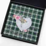 Gift For My Beautiful Girlfriend Necklace Valentine Necklace Clan Forbes Dress Tartan Cross Dancing Necklace Scottish Tartan Jewelry