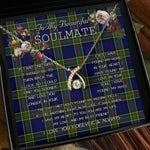 To My Beautiful Soulmate Necklace In Your Eyes I Have Found My Home Clan Colquhoun Tartan Wishbone Dancing Necklace
