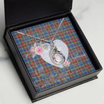 Scotstee Shop - Rising Phoenix Necklace - Valentine MacBeth Modern Clan Abercrombie Tartan Gift for Girlfriend Rising Phoenix Necklace, Scottish Tartan Jewelry