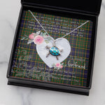 Sea Turtle Necklace Gift for My Beautiful Girlfriend Valentines Necklace Clan MacMillan Hunting Modern Tartan Blue Turtle Necklace