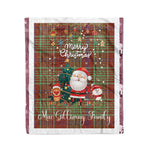 Personalized Gift Tartan Plaid Blanket Clan MacGillivray Ancient With Funny Santa Snowman Reindeer Merry Christmas Fleece Blanket, Home Living Room, Plaid Blanket, Tartan Blanket, Scottish Blanket, Buffalo fleece blanket, Christmas Blanket