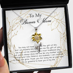 Sunflower Pendant Necklace - Stepmom Necklace, Bonus Mom Necklace, Step Mother Gift From Bride, Mother's Day Gift For Step Mom Necklace