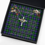 To My Beautiful Soulmate Necklace In Your Eyes I Have Found My Home Clan Blair Tartan Cross Dancing Necklace