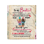 Scotstee Shop - Fleece Blanket - Bestie Gifts Letter To My Bestie Thank You Fleece Blanket