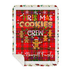 Personalized Gift Tartan Plaid Blanket Clan MacDougall With Christmas Cookie Baking Crew Christmas Gift Sherpa Blanket, tartan sherpa blanket,buffalo plaid sherpa blanket,christmas sherpa blanket,Christmas Throw Blanket,green plaid sherpa blanket,green sherpa blanket