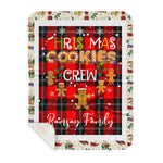Personalized Gift Tartan Plaid Blanket Clan Ramsay Modern With Christmas Cookie Baking Crew Christmas Gift Sherpa Blanket, tartan sherpa blanket,buffalo plaid sherpa blanket,christmas sherpa blanket,Christmas Throw Blanket,green plaid sherpa blanket,green sherpa blanket